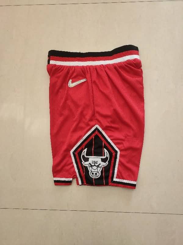 Chicago Bulls Red Basketball Shorts 02