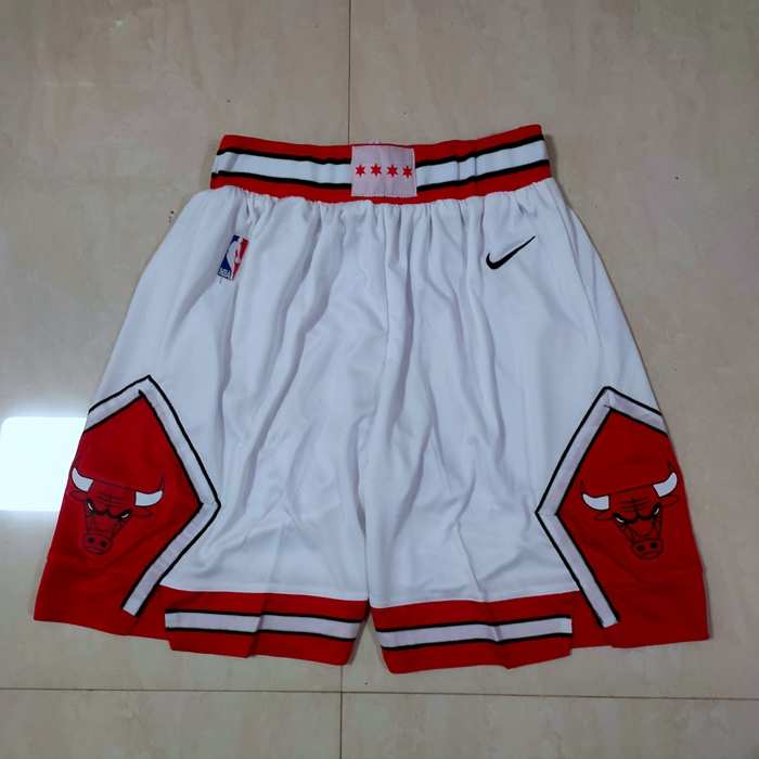 Chicago Bulls White Basketball Shorts