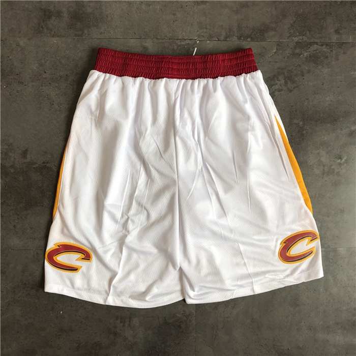 Cleveland Cavaliers White Basketball Shorts