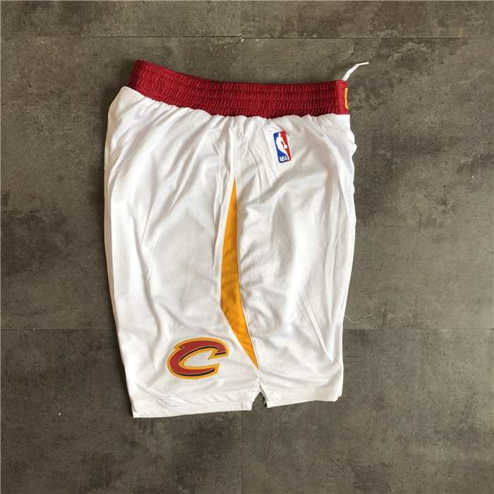 Cleveland Cavaliers White Basketball Shorts