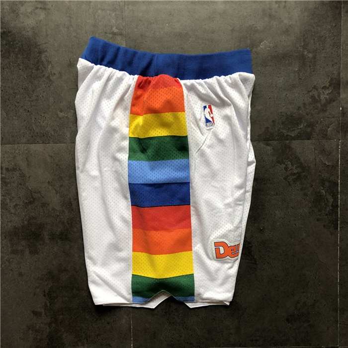 Denver Nuggets White Basketball Shorts