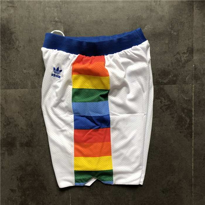 Denver Nuggets White Basketball Shorts