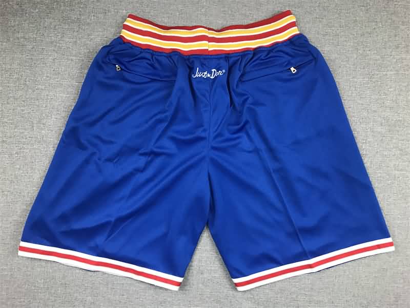 Golden State Warriors Just Don Blue Basketball Shorts 02