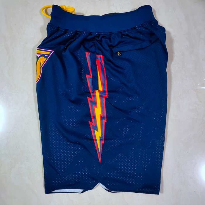 Golden State Warriors Just Don Dark Blue Basketball Shorts 02