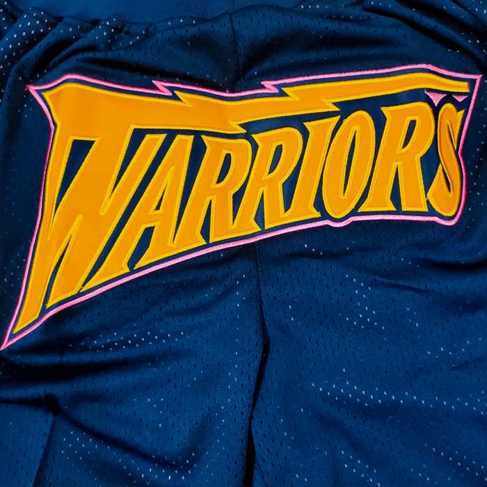 Golden State Warriors Just Don Dark Blue Basketball Shorts 02