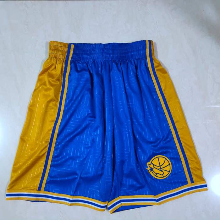 Golden State Warriors Blue Basketball Shorts 02