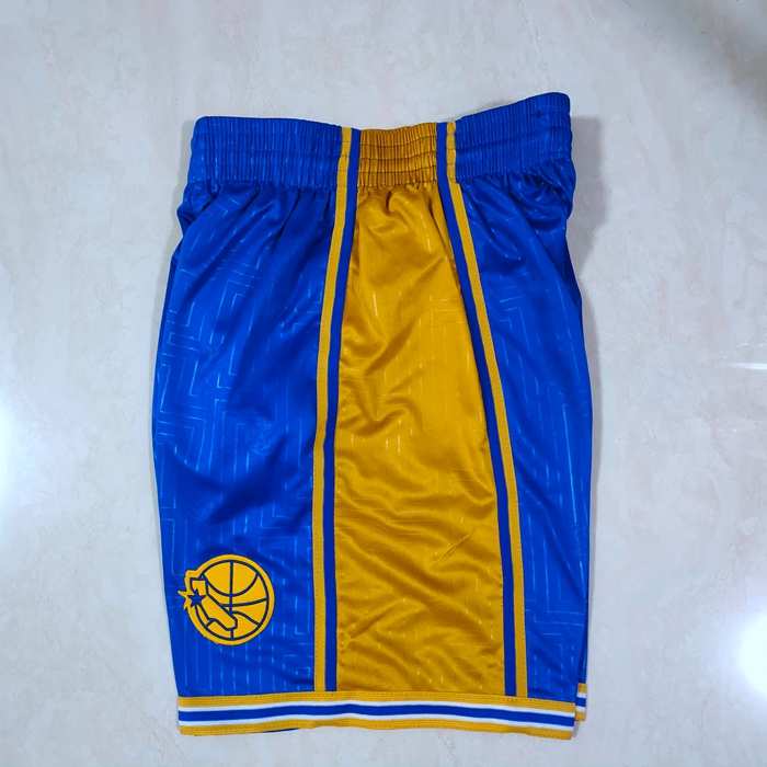 Golden State Warriors Blue Basketball Shorts 02