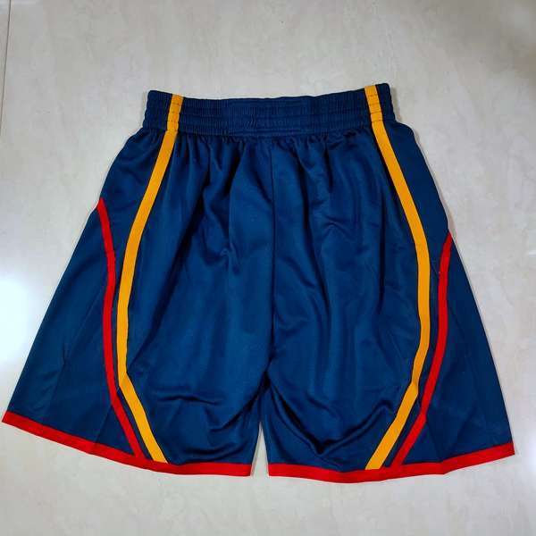 Golden State Warriors Dark Blue Basketball Shorts 02