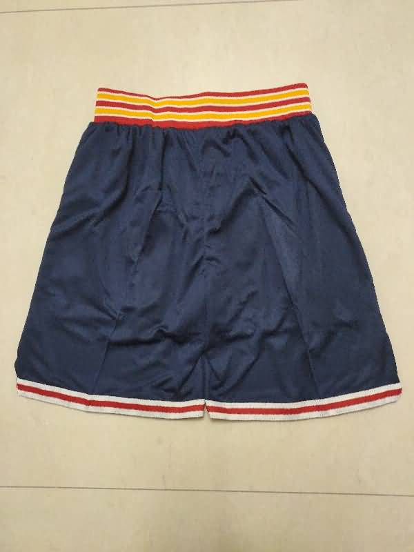 Golden State Warriors Dark Blue Basketball Shorts 04