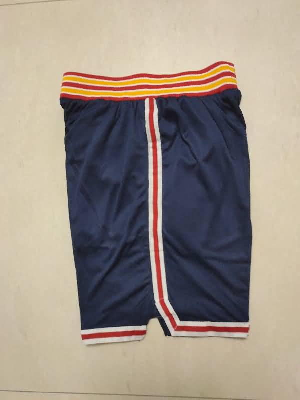 Golden State Warriors Dark Blue Basketball Shorts 04