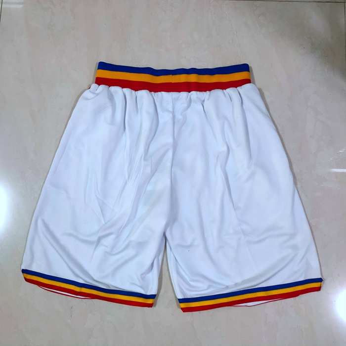 Golden State Warriors White Classics Basketball Shorts