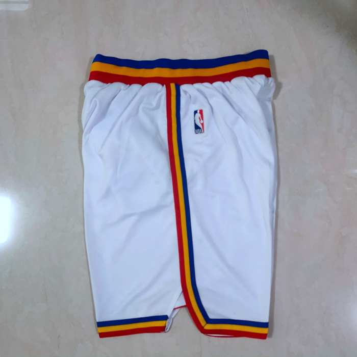 Golden State Warriors White Classics Basketball Shorts