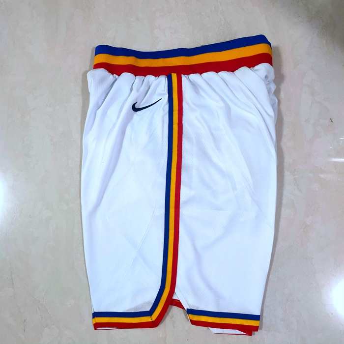 Golden State Warriors White Classics Basketball Shorts