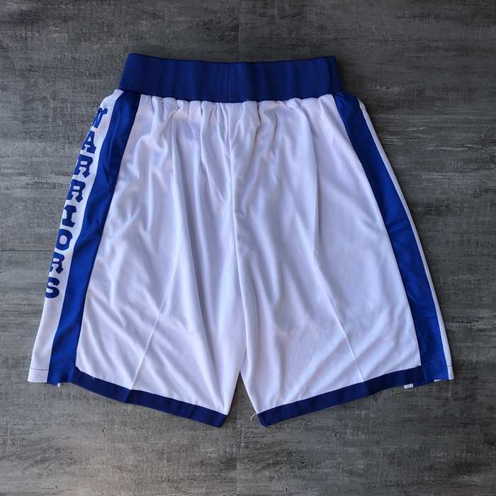 Golden State Warriors White Classics Basketball Shorts 02