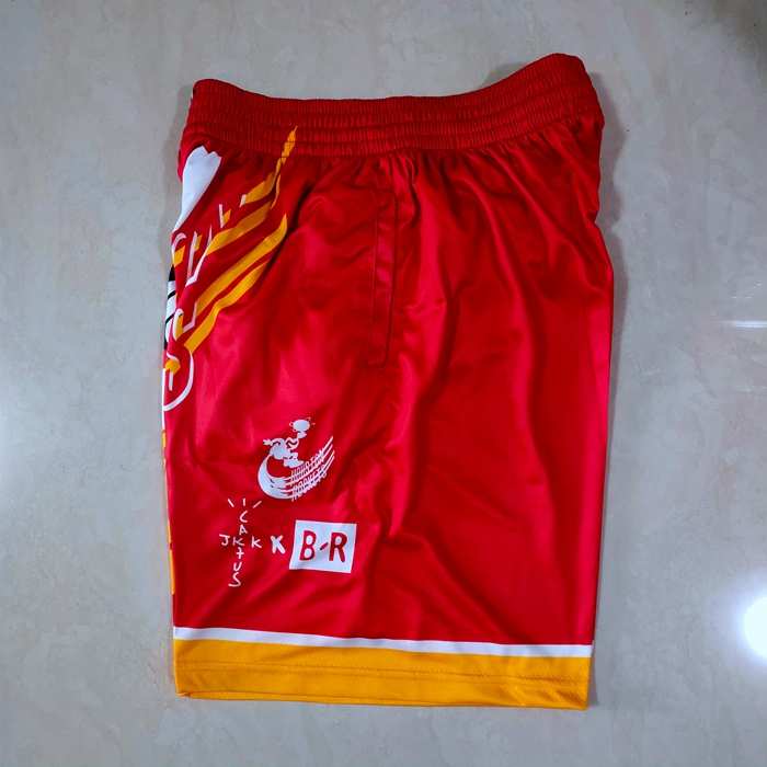 Houston Rockets Just Don Red Basketball Shorts 02