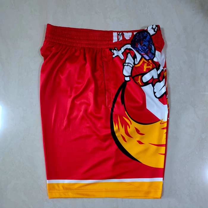 Houston Rockets Just Don Red Basketball Shorts 02