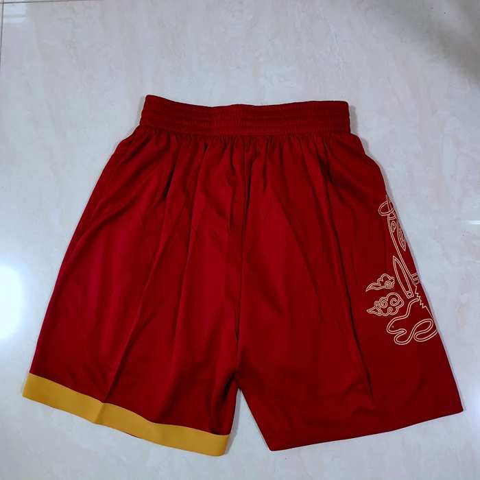 Houston Rockets Red City Basketball Shorts 02