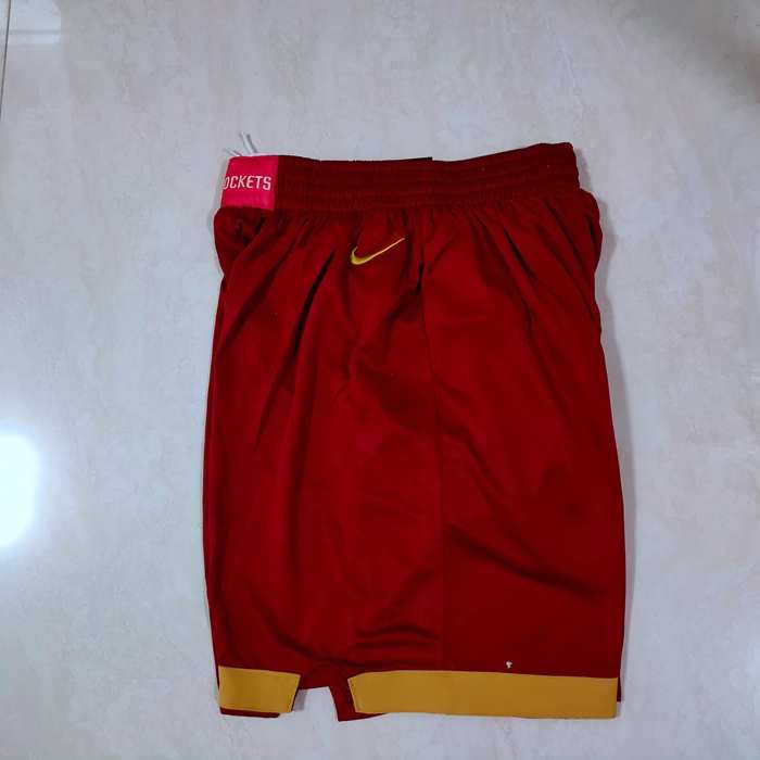 Houston Rockets Red City Basketball Shorts 02