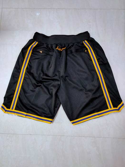 Los Angeles Lakers Just Don Black Basketball Shorts 02