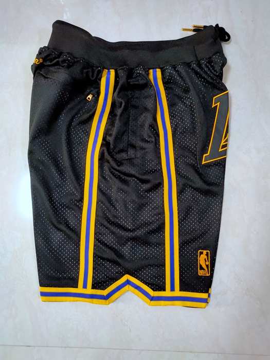 Los Angeles Lakers Just Don Black Basketball Shorts 02