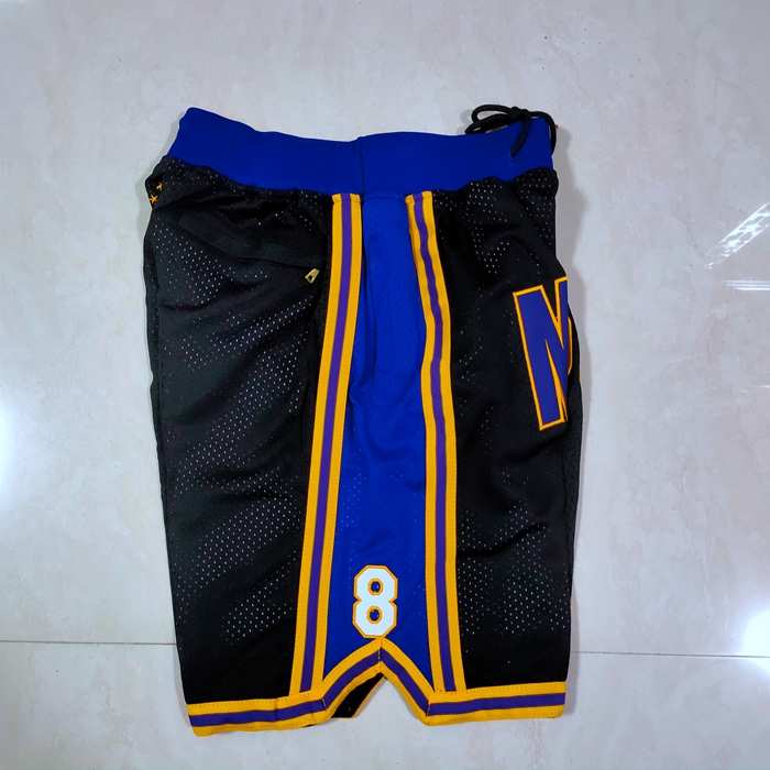 Los Angeles Lakers Just Don Black Basketball Shorts 03