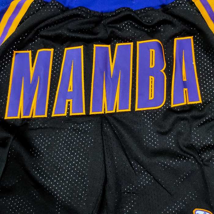 Los Angeles Lakers Just Don Black Basketball Shorts 03