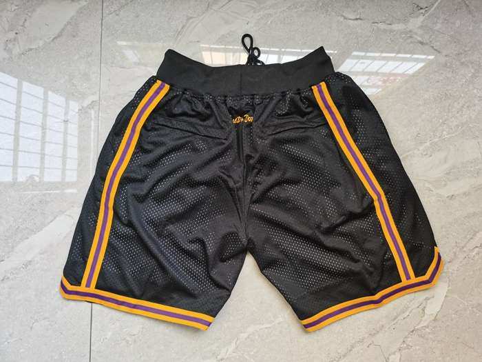 Los Angeles Lakers Just Don Black Basketball Shorts 04