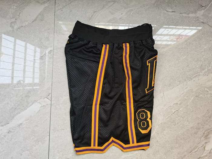 Los Angeles Lakers Just Don Black Basketball Shorts 04