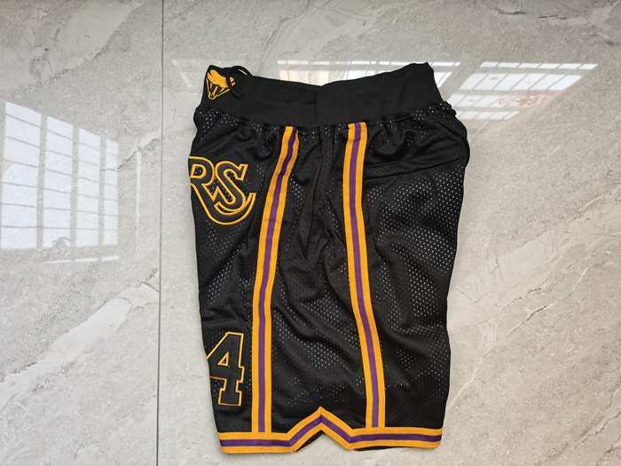 Los Angeles Lakers Just Don Black Basketball Shorts 04