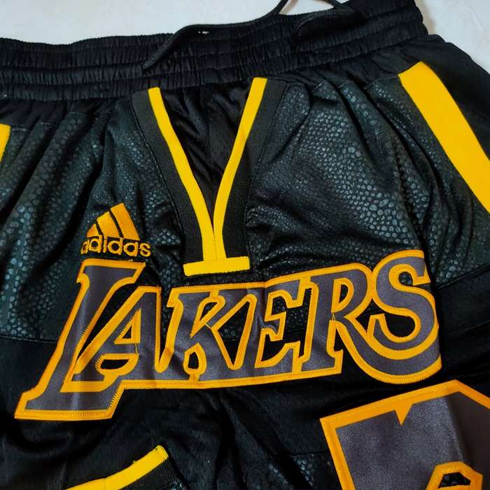 Los Angeles Lakers Just Don Black Basketball Shorts 05