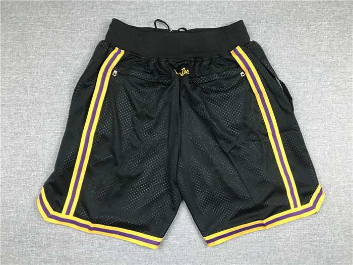 Los Angeles Lakers Just Don Black Basketball Shorts 06