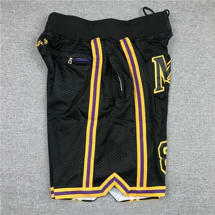 Los Angeles Lakers Just Don Black Basketball Shorts 06