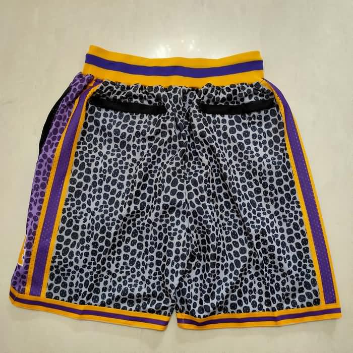 Los Angeles Lakers Just Don Black Basketball Shorts 07