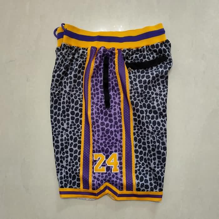 Los Angeles Lakers Just Don Black Basketball Shorts 07