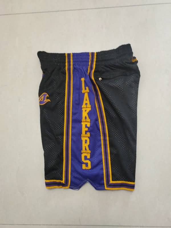 Los Angeles Lakers Just Don Black Basketball Shorts 09