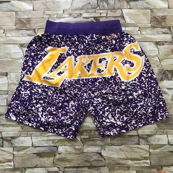 Los Angeles Lakers Mitchell&Ness Purple Basketball Shorts 02