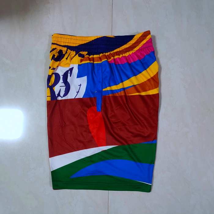 Los Angeles Lakers Mitchell&Ness Red Blue Basketball Shorts