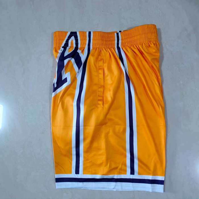 Los Angeles Lakers Mitchell&Ness Yellow Basketball Shorts