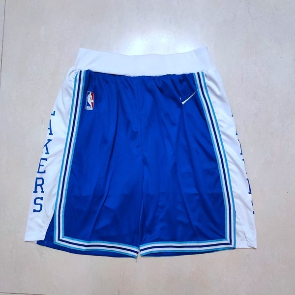 Los Angeles Lakers Blue Basketball Shorts 02