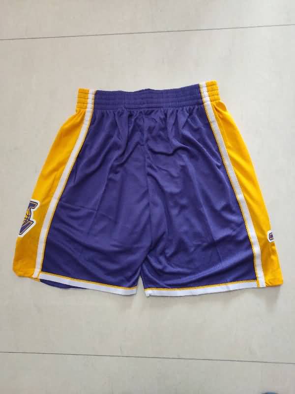 Los Angeles Lakers Purple Basketball Shorts 07