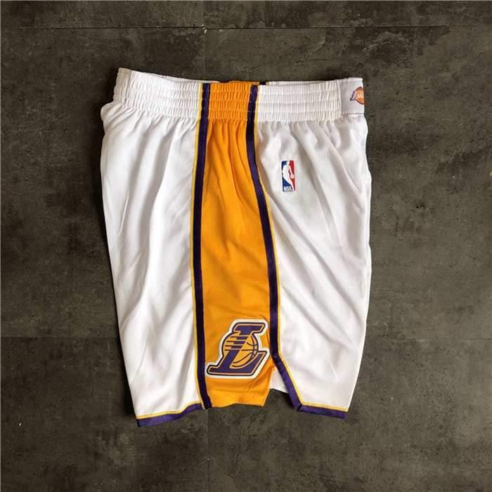 Los Angeles Lakers White Basketball Shorts