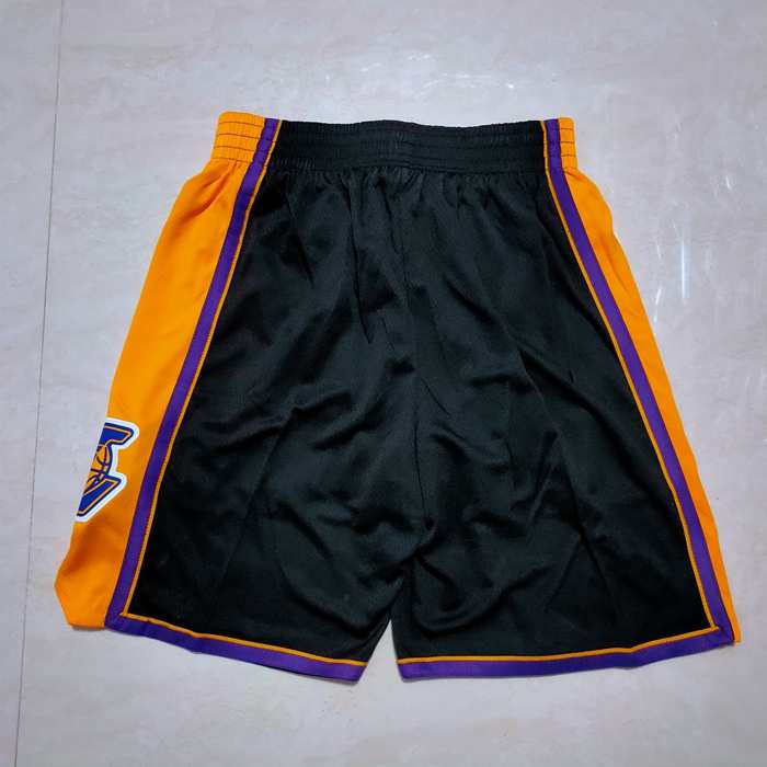 Los Angeles Lakers Black Classics Basketball Shorts 02