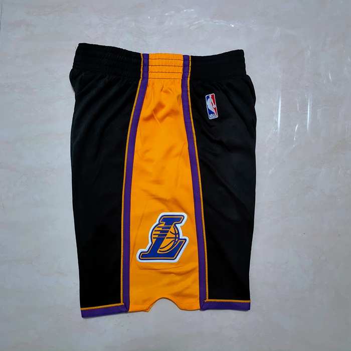 Los Angeles Lakers Black Classics Basketball Shorts 02