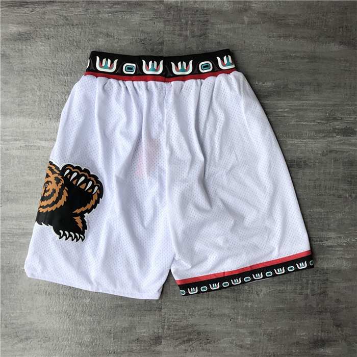 Memphis Grizzlies White Classics Basketball Shorts