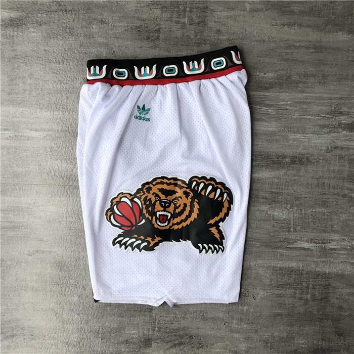 Memphis Grizzlies White Classics Basketball Shorts