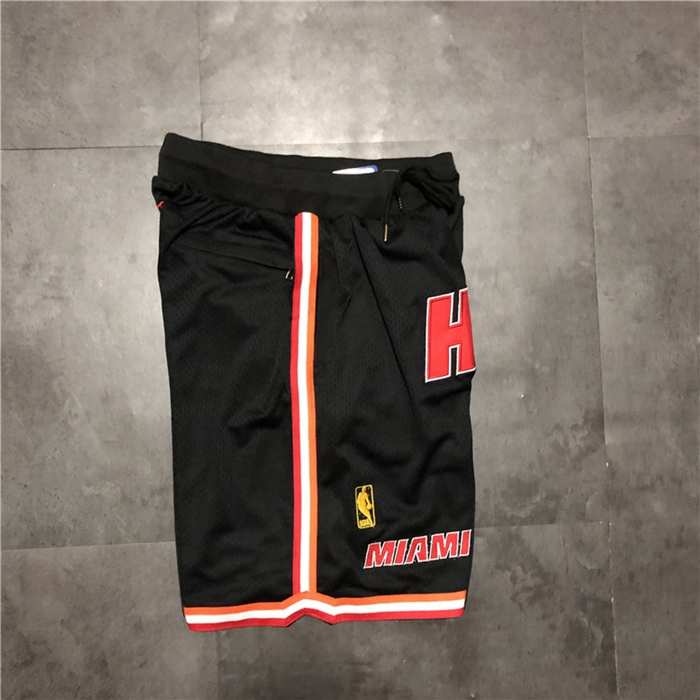 Miami Heat Just Don Black Basketball Shorts 02