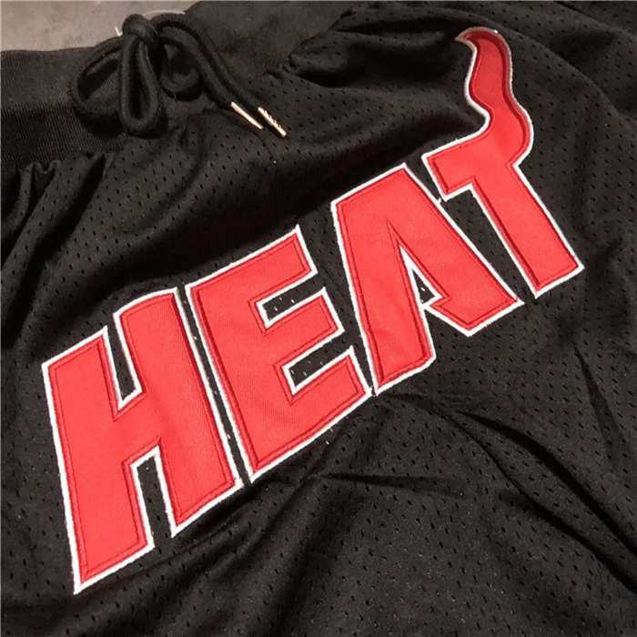 Miami Heat Just Don Black Basketball Shorts 02