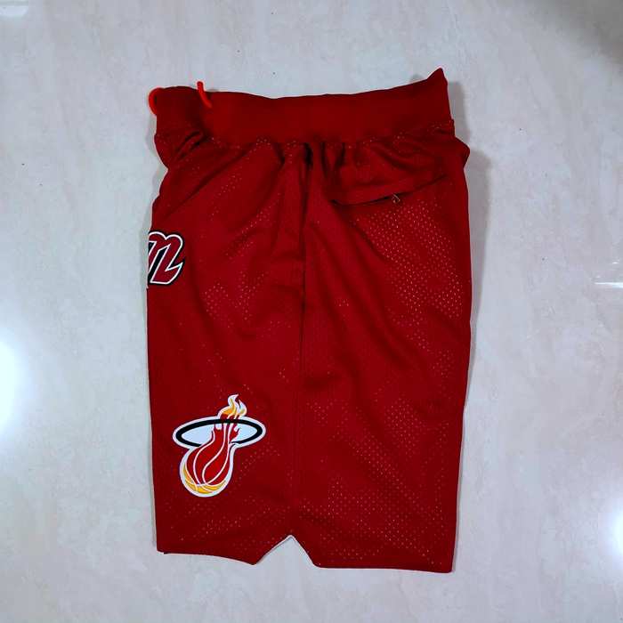 Miami Heat Just Don Red Basketball Shorts 02