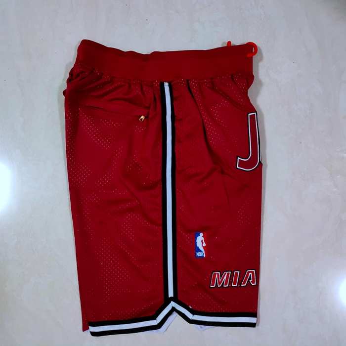 Miami Heat Just Don Red Basketball Shorts 02