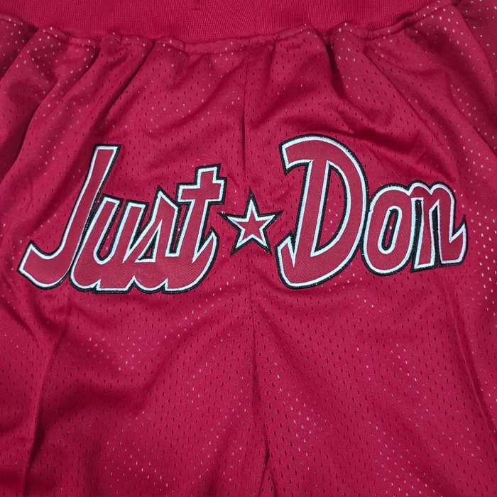 Miami Heat Just Don Red Basketball Shorts 02